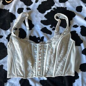 Victoria's Secret Cream Lace Bustier Top